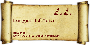 Lengyel Lúcia névjegykártya